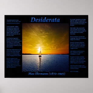 Segelfahrt in blau poster