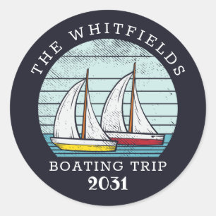 Segelfliegerische Familienurlaub Runder Aufkleber