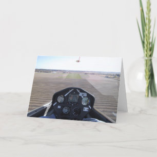 Segelflugzeug auf Endanflug Karte