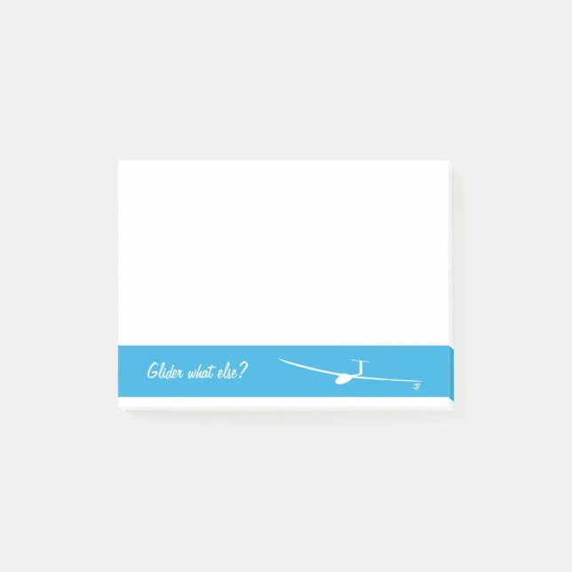 Segelflugzeug - was sonst? post-it klebezettel (Vorderseite)