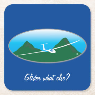 Segelflugzeug - was sonst? rechteckiger pappuntersetzer