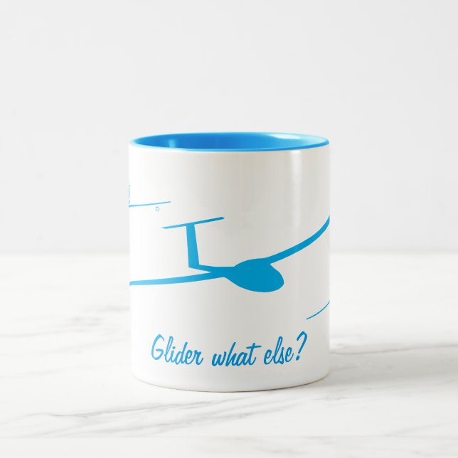 Segelflugzeug was sonst? zweifarbige tasse (Mittel)