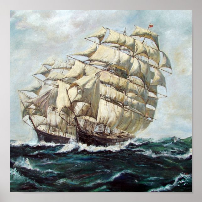 Segelfrigates Racing Poster (Vorne)