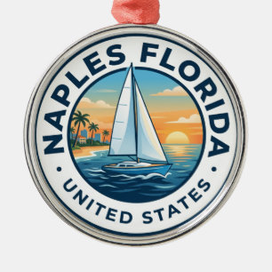 Segelgebiet Naples Bay Florida Ornament Aus Metall