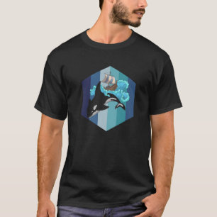 Segelgeschenk Killer Whale Unterwasser-Ozean Tier T-Shirt
