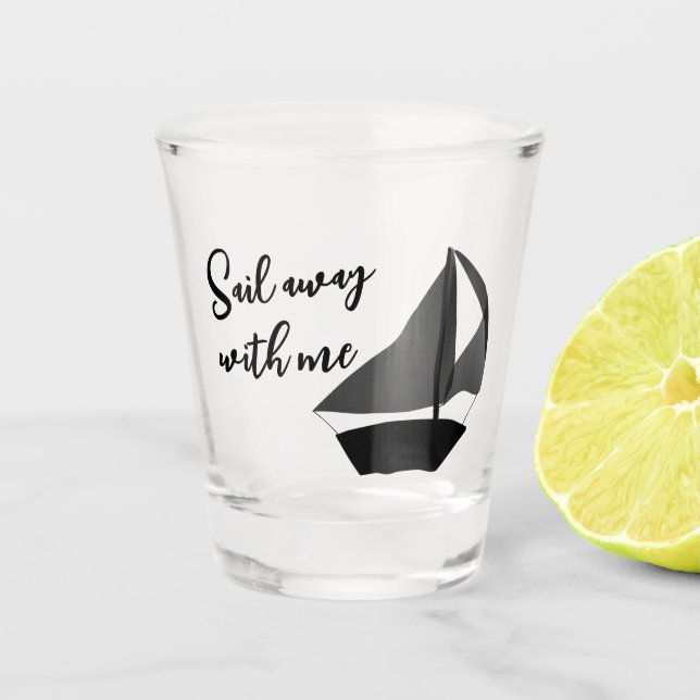 Segelglas Schnapsglas (Vorderseite)