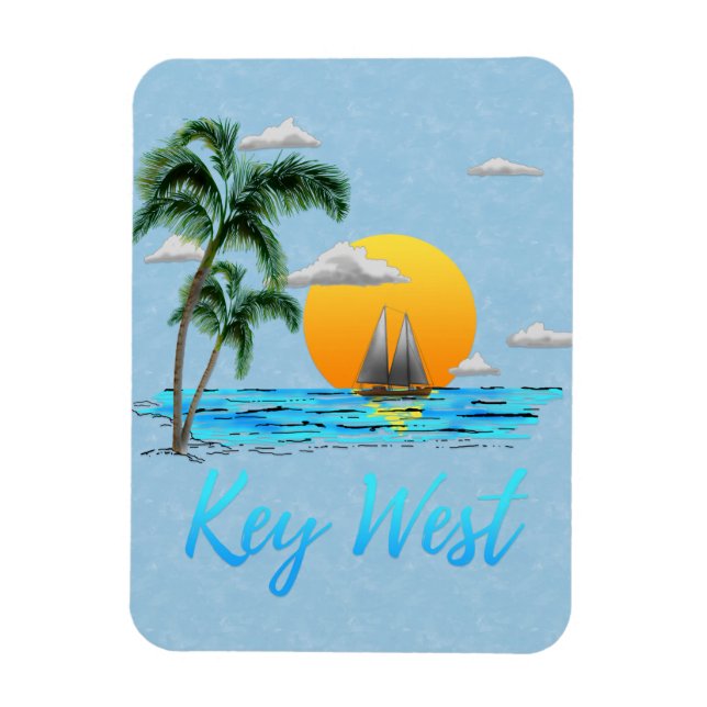 Segelkey West Florida Magnet (Vertikal)