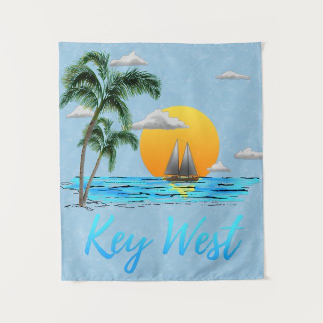 Segelkey West Florida Wandteppich (Vorderseite)