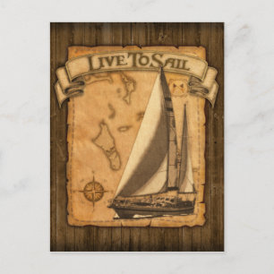 Segelleben Postkarte