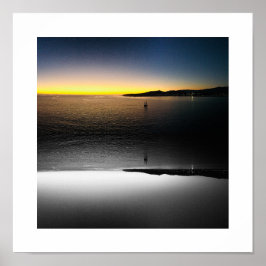 Segeln am Horizont Reflexionsfotografie Poster