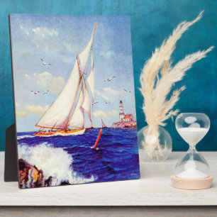 Segeln am Leuchtturm von Albert B. Marks Fotoplatte