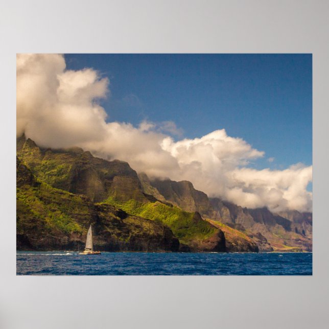 Segeln an der Küste Poster (Vorne)