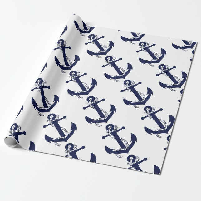 Segeln-Anker-Marine Geschenkpapier (Ungerollt)