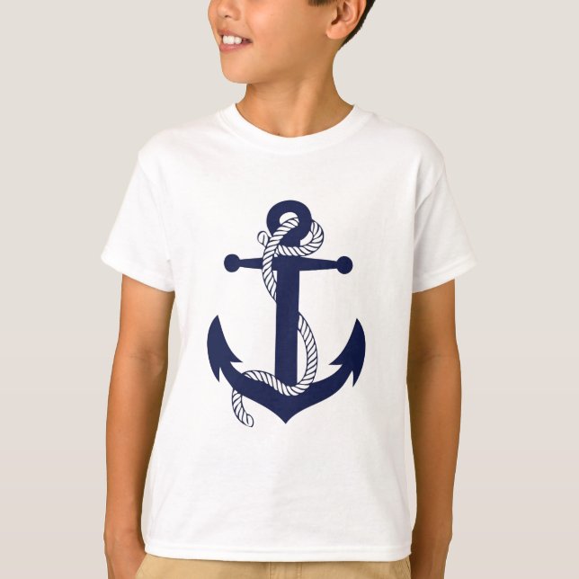 Segeln-Anker-Marine T-Shirt (Vorderseite)