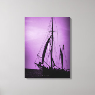 Segeln Aruba Dämmerung in Violettem Dunst (portrai Leinwanddruck