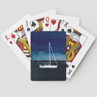 Segeln auf dem Blauen Spielkarten