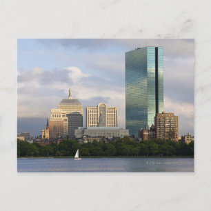 Segeln auf dem Charles River in Boston, Postkarte