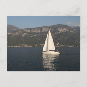 Segeln auf dem Comer See Postkarte