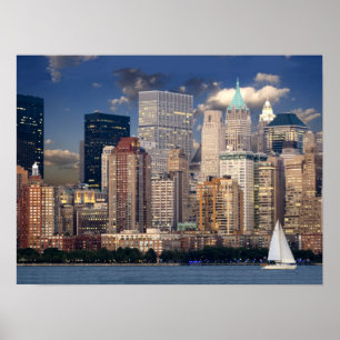 Segeln auf dem Hudson River in New York Poster