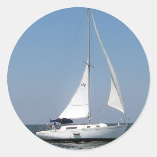 Segeln auf dem Pontchartrain Stickers-See Runder Aufkleber