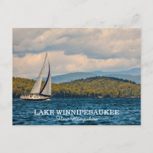 Segeln auf dem Winnipesaukee-See in New Hampshire Postkarte