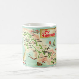 Segeln auf der Karte der Bahama-Inseln Kaffeetasse