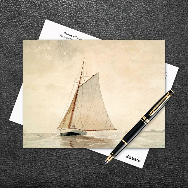 Segeln auf Gloucester Winslow Homer Postkarte (Von Creator hochgeladen)