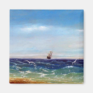 Segeln auf See durch Ivan Aivazovsky Magnet