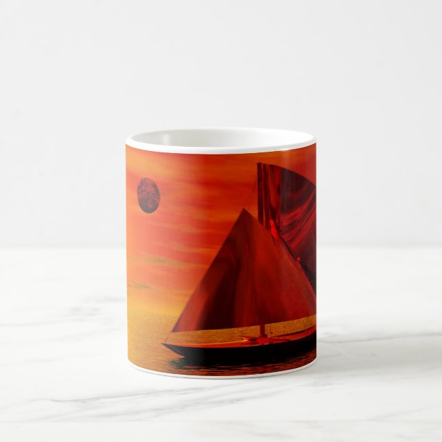 Segeln bei Sunset Kaffeetasse (Mittel)