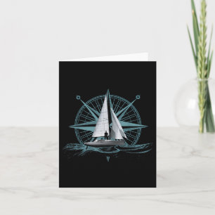 Segeln Catamaran Boot Comp Rose Nautical Gift Karte