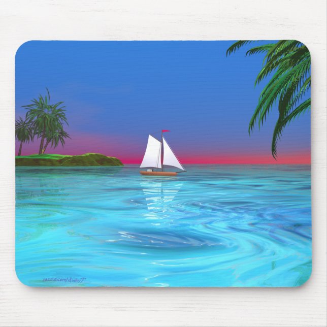 Segeln des Blaus Mousepad (Vorne)