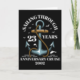 Segeln durch 23 Jahre Hochzeitsjubiläum Kreuzfahrt Karte