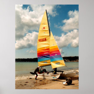 Segeln eines Katamarans von Hobie Poster