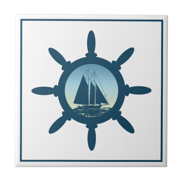 Segeln Fliese (Vorderseite)