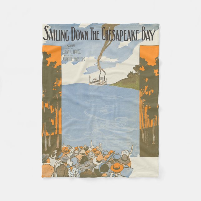 Segeln hinunter Chesapeake Bay Fleecedecke (Vorderseite)