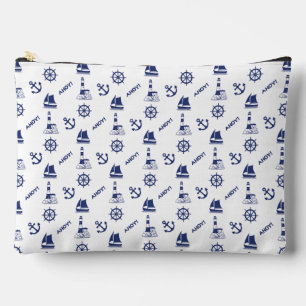Segeln Illustrative Sml Ptn Navy Blue+White Zubehörtasche