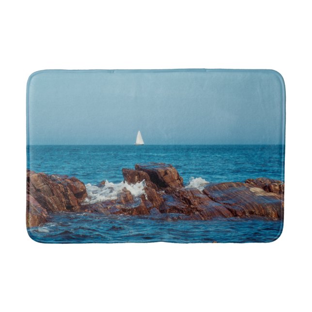 Segeln im Atlantik Badematte (Vorderseite)