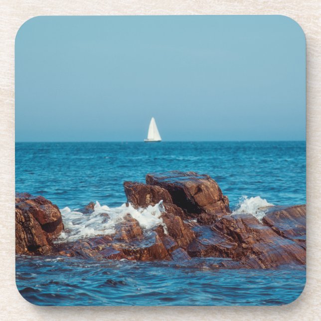 Segeln im Atlantik Getränkeuntersetzer (Vorderseite)