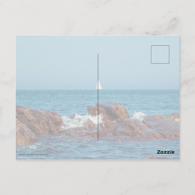 Segeln im Atlantik Postkarte (Rückseite)