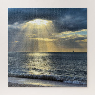 Segeln im Sonnenuntergang - 20x20 - 676 Stk. Puzzle