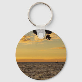Segeln in den Sonnenuntergang Schlüsselanhänger