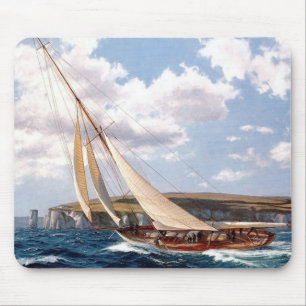 Segeln in ein raues Meer Mousepad