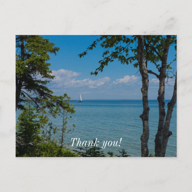 Segeln in Mackinac Postkarte (Vorderseite)