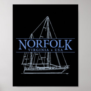 Segeln in Norfolk Virginia Poster