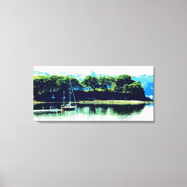 Segeln in paradiesisch umhüllten Leinwand (Vorderseite)