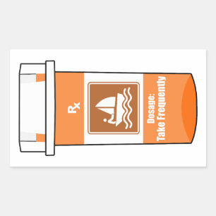 Segeln ist mein Medikament Rechteckiger Aufkleber