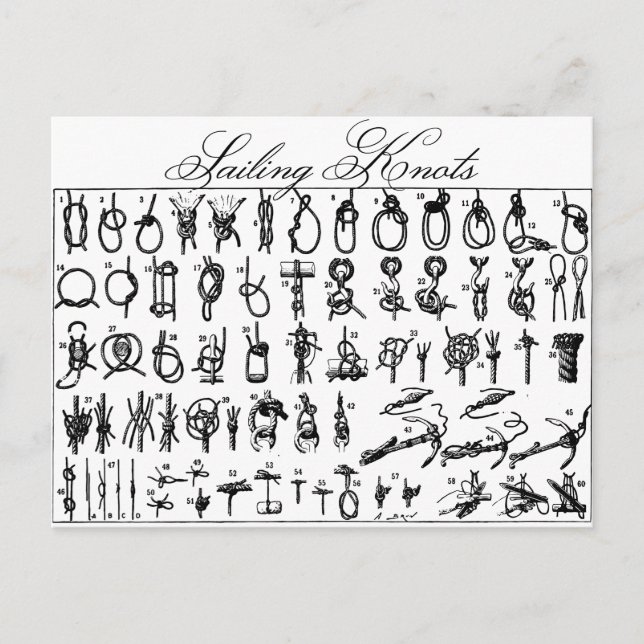 Segeln-Knoten Postkarte (Vorderseite)