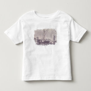 Segeln-Lastkähne, die einem Kai sich nähern Kleinkind T-shirt