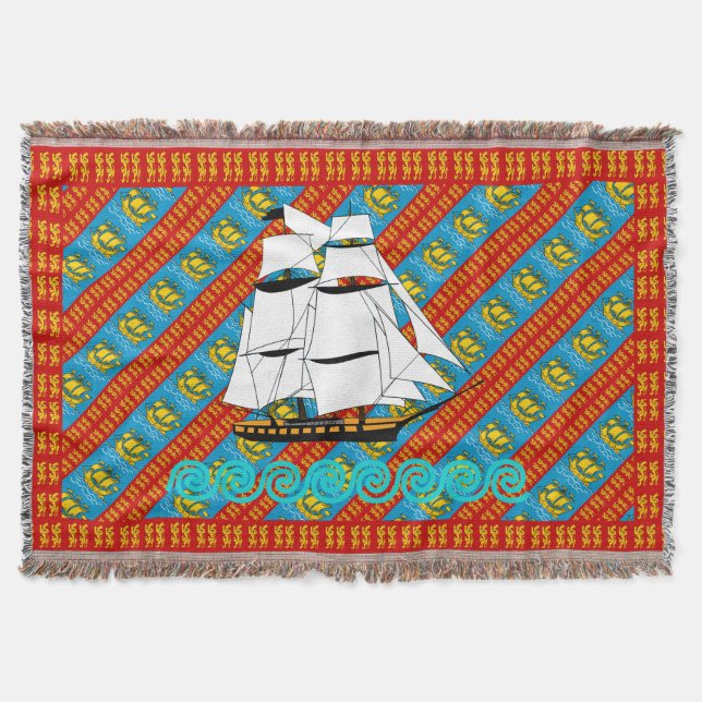 Segeln Lion Throw Blanket Decke (Vorderseite)