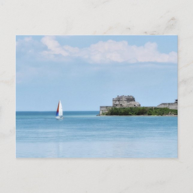 Segeln mit dem Old Fort Niagara Foto Postkarte (Vorderseite)